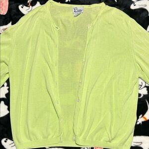 Women's Lilly Pulitzer Lime Green Cardigan Sweater